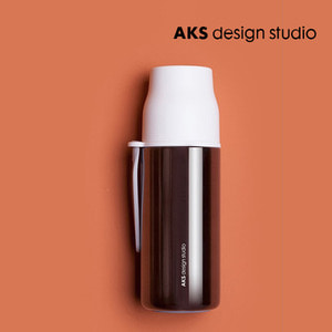 AKS design studio 젤리피쉬 드링크 이지 베큠보틀 360ml 브라운