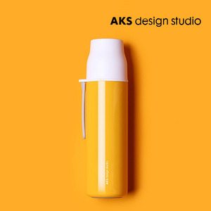 AKS design studio 젤리피쉬 드링크 이지 베큠보틀 480ml 옐로우